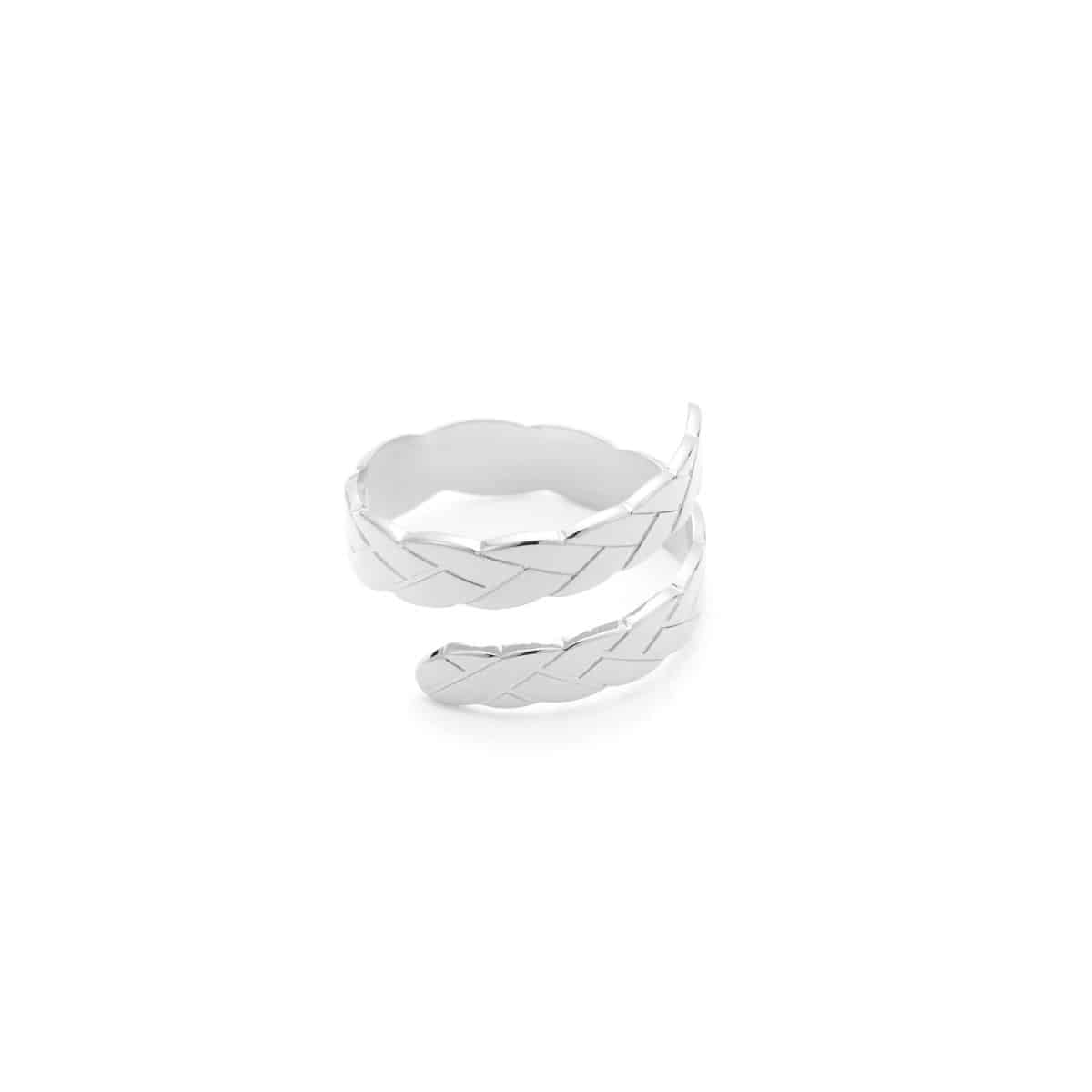 925 Sterling Silver Hammered Adjustable Ring - Olivia Sophia