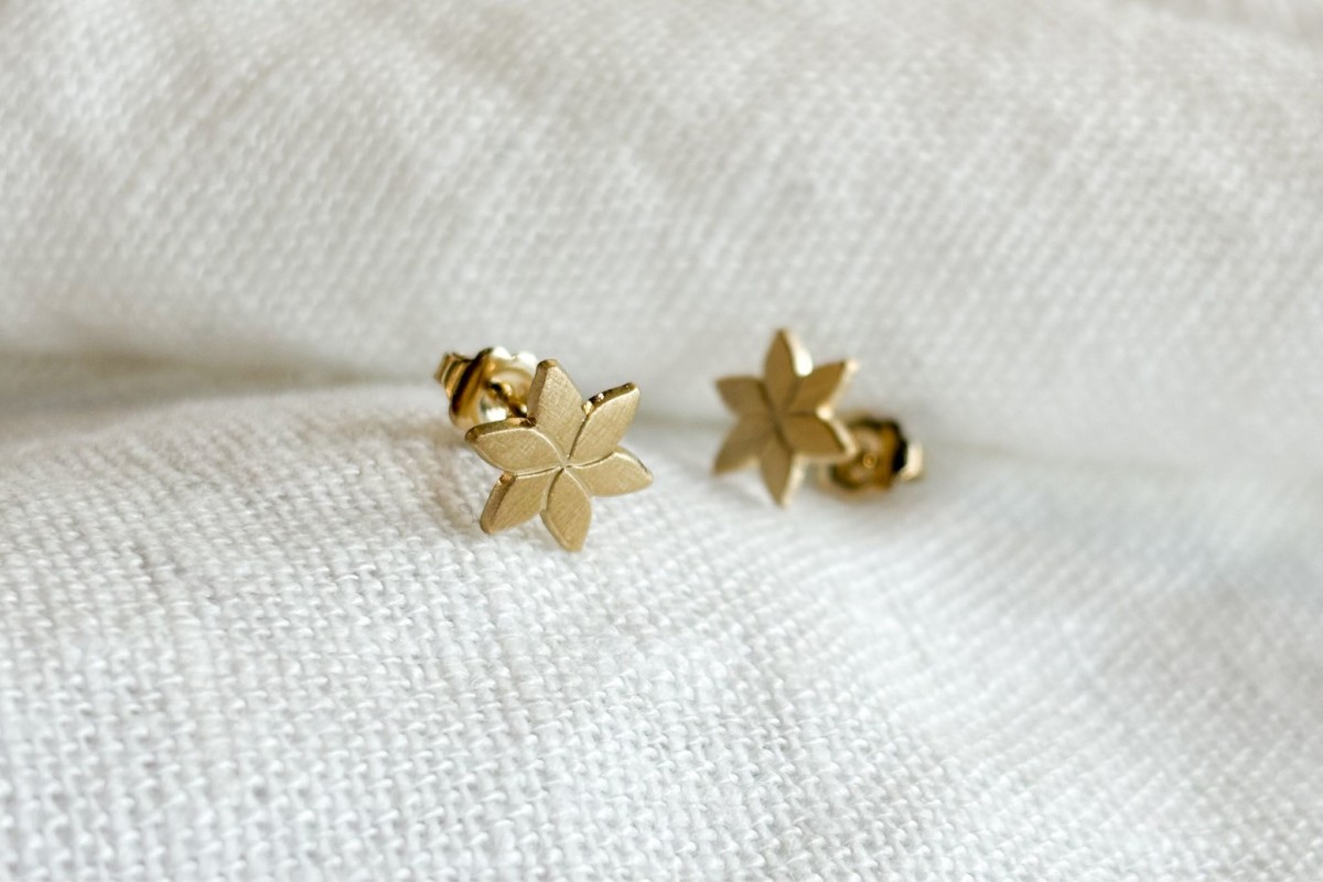 Boucle d'oreille 10mm satinée