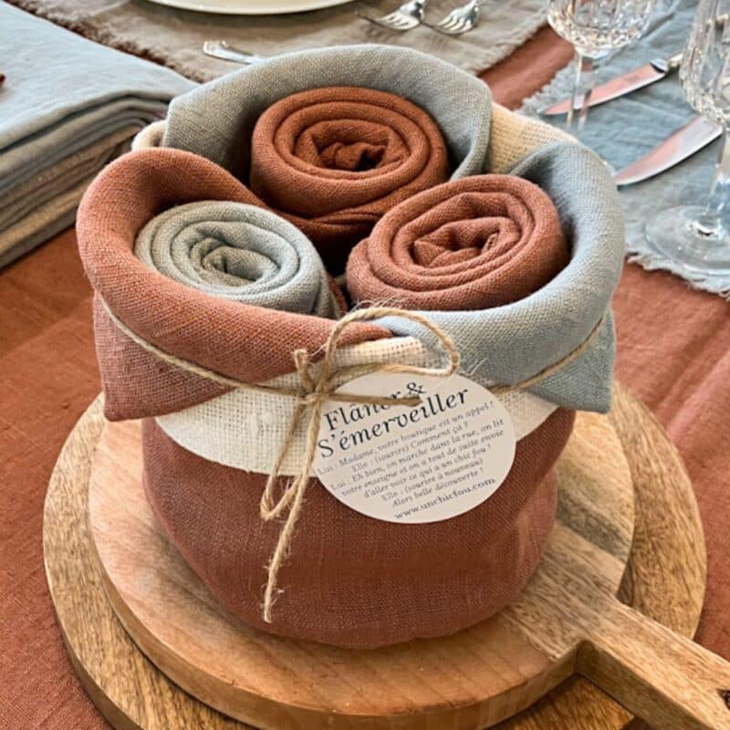 Bouquet de Lin Mocha et Glacier